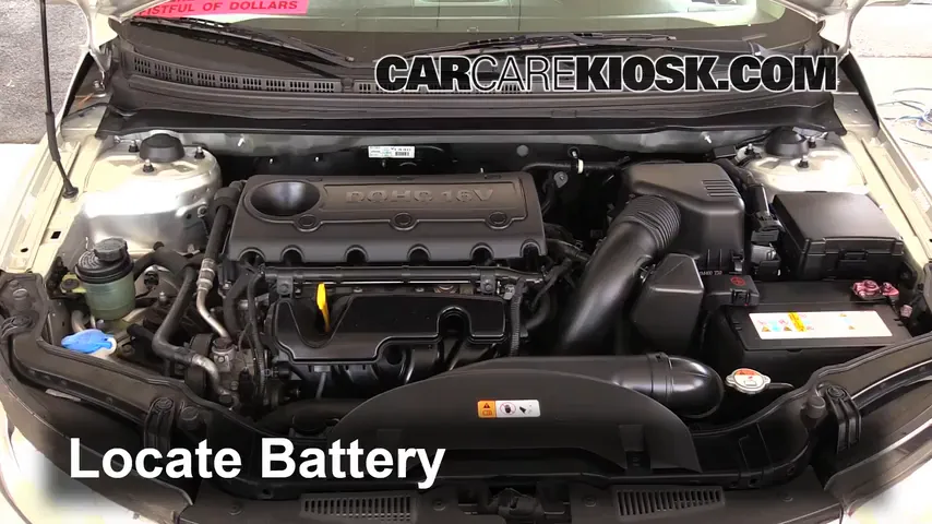 2013 Kia Forte Koup SX 2.4L 4 Cyl. Battery Replace